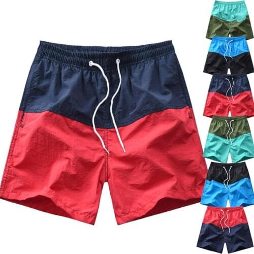 2020 Summer New Mens Stripe Color Matching Fashion Mens Beach Pants Mens Casual Shorts Q6372