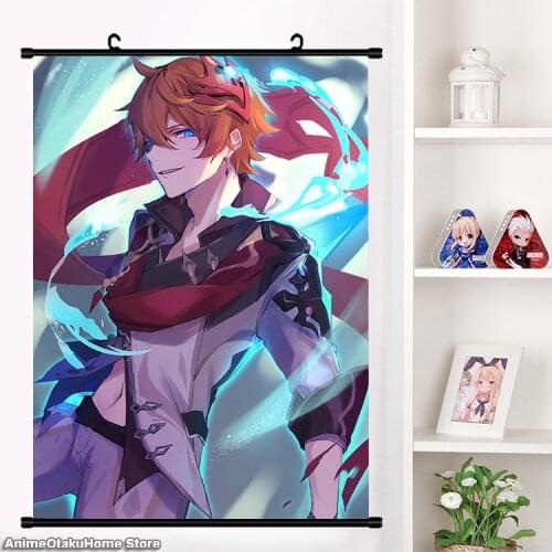 2021 NEW Game Genshin Impact Tartaglia Cosplay Poster Wall Scroll Painting Mural Fashion Home Decor Collection Art