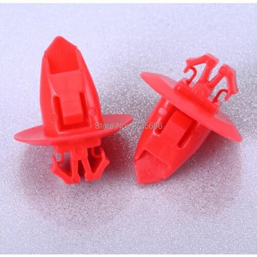 25 Pieces Red Nylon Fender Moulding Car Clips For Toyota Highlander Tacoma 90904-67037 17 x13mm