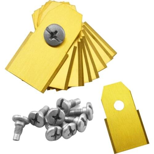 30 Pack Robotic Mower Blades Titanium-plated Garden Lawn Mower Blade with Screws for Husqvarna Automower 35*18*0.6mm