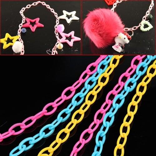 40cm 10Colors Plastic Chainbead Capsearing Pendant Rope Chain Necklace Bracelet Charm For Jewelry Finding Diy Handmade Material
