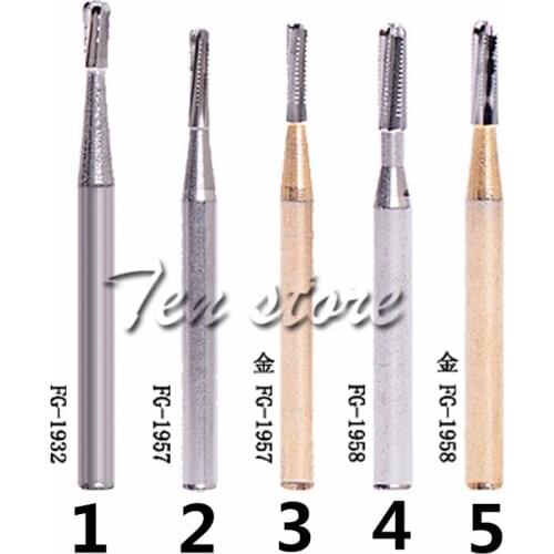 5pcs Dental Materials Breaking Crown Burs FG tungsten steel bur
