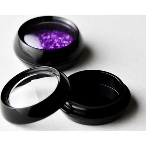 50Pcs Mini Plastic Empty Cream Bottle Jars Nail Art Eyeshadow Makeup Case Face Cream Lip Balm Container Round Bottle Pot Black