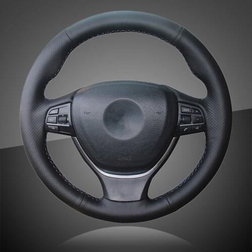 Auto Braid On The Steering Wheel Cover for BMW F10 2014 520i 528i 2013 2014 730Li 740Li 750Li Interior Car Steering Wheel Cover