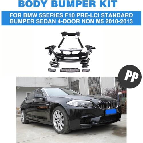 PP black Car Accessories Body Kits for BMW 5 Series F10 Pre-LCI Standard Bumper Sedan 4-Door Non M5 2010-2013