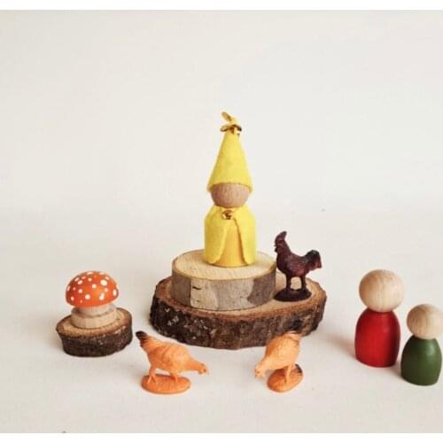 Kids Montessori Wooden Toys Sensory Rainbow Blocks Solid Rubber Wood Stacking Acrylic Buliding Blocks Creative Educational Toys