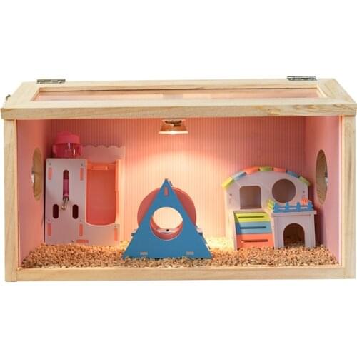 Hamster breeding box guinea pig honey bag cage insulation wooden hedgehog hamsters nest