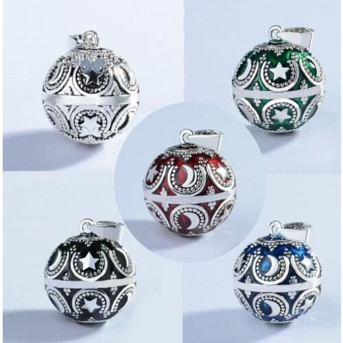 Eudora 5 color 20mm Copper fashion Star style Harmony Bola Ball Pregnant Chime ball Pendant without chain Jewelry 5pcs/lot