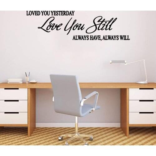Cartoon Loved you yesterday Wall Decal Art Vinyl Stickers For Kids Rooms Background Wall Art Decal Drop Shipping