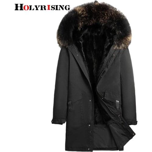 M-5XL Mens long thick parka jacket hooder Removable lining Big fur waterproof coat Suitable for Russian winter Jacket 19684