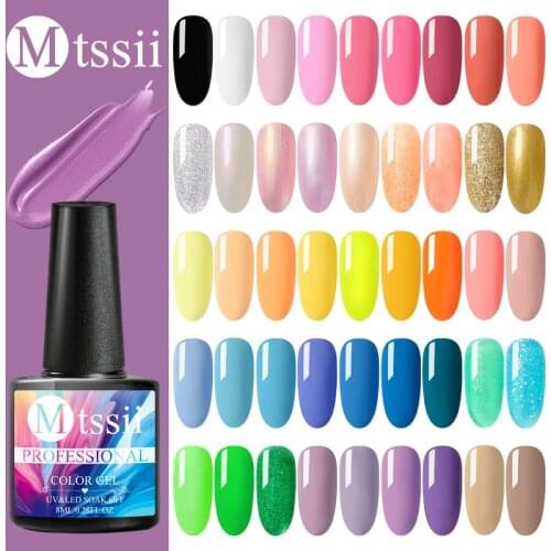 Mtssii Gel Polish Set All For Manicure Semi Permanent Vernis Top Coat UV LED Gel Varnish Soak Off Nail Art Gel Nail Polish
