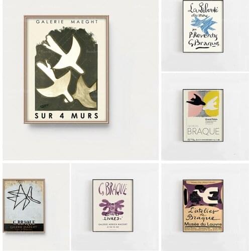Affiche de l’expotion Georges Braque, Imprimé Georges Braque, Affiche Georges Braque