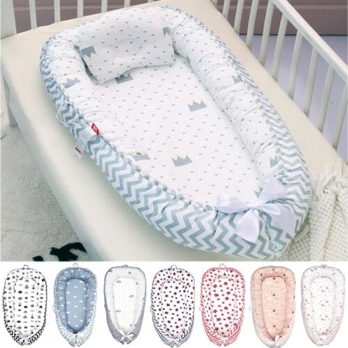 Baby Nest Bumper Sleeping Bed Portable Baby Crib Infant Cradle Cot Newborn Nursery Bassinet Travel Folding