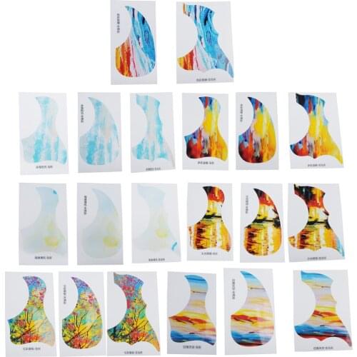 Plastic Acoustic Folk Pick Guard Adhesive Decal Stickers Parts DIY Accessory Guitar Pick Guard Sticker