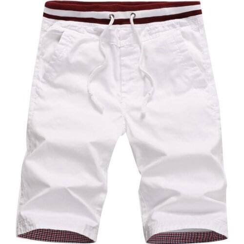 Casual Men Solid Color Shorts Outdoor Sports Beach Jogger Drawstring Fifth Pants