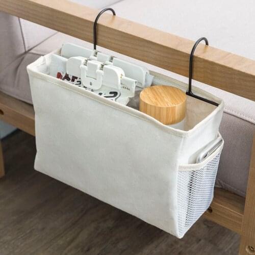 Bedside Hanging Bag Bed Table Storage Basket Rack Multi-function Dormitory Storage Hanging Basket Bedside Organizer Shelf
