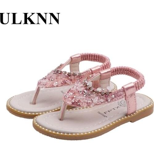 ULKNN 2021 summer new girls flip flops sandals Kids baby princess sandals and slippers roman shoes wholesale