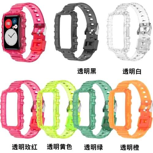 TPU Replacement Strap for Huawei Watch Fit Band Sport Smart Waterproof Wrist Watchband Bracelet Accessories for Huawei Fit