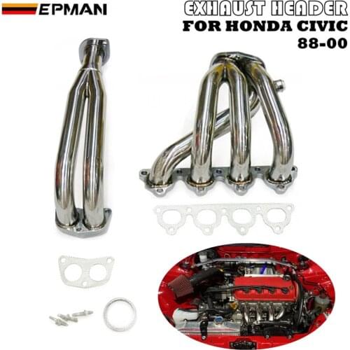 STAINLESS STEEL PIPING HEADER MANIFOLD EXHAUST FOR 88-00 CIVIC EG EF EK EM EP-MFH1801