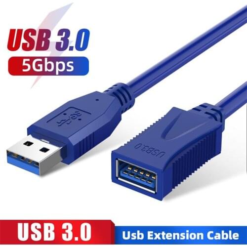 USB Extension Cable High Speed Transmission USB3.0 Male to Female Cable 0.3M/1M/1.5M/1.8M Extender For TV Pc Mouse