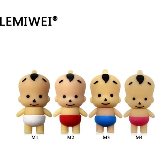 USB 2.0 Cute Baby USB Flash Drive 4GB 8GB 16GB Lovely Colorful Mini U Disk Pendrive 32GB 64gb Memory Stick Pen Drive