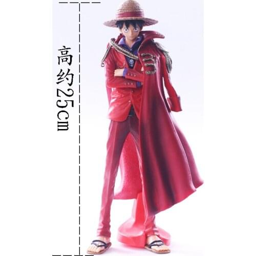 One Piece Luffy 20th Anniversary Ver. PVC Action Figure Red Cloak The Ultimate King Luffy Collectible Model 25cm