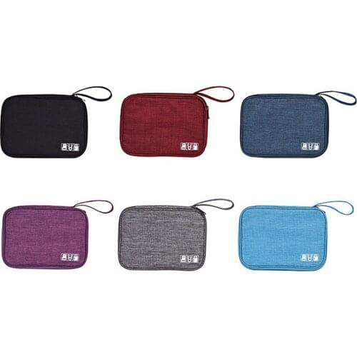 Waterproof Electronic Organizer Universal Travel Cable Case Cord Accessories Storage Bag for USB Cable, Phone, Charger, SD Card