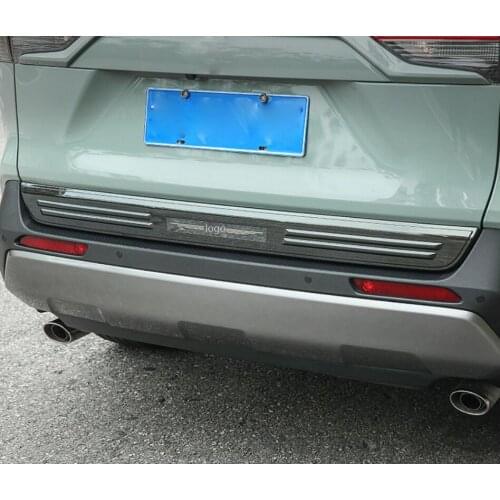 For Toyota RAV4 2020 2021 Tailgate Guard Plate Modified Trunk Bright Stainless Steel Decorative Strip YJD
