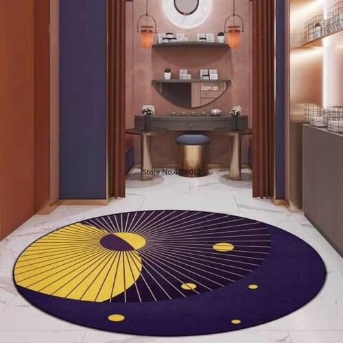150cm Fashion Modern Golden Ball Line Dark Blue Purple Yellow Living Room Bedroom Hanging Basket Chair Round Floor Mat Carpet