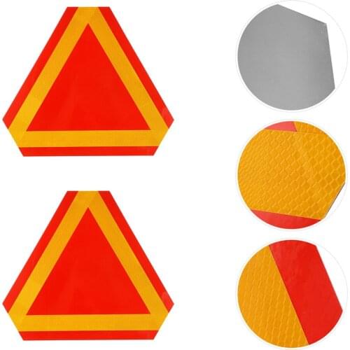 2Pcs Slow Moving Car Sign Rear Reflector Board Warning Reflective Boards for Car