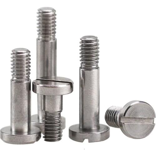 2Pcs M2 Thread shoulder screws bolts stainless steel slotted plug screw contour bolt 3mm bar diameter D3x3-20-M2x4/5mm