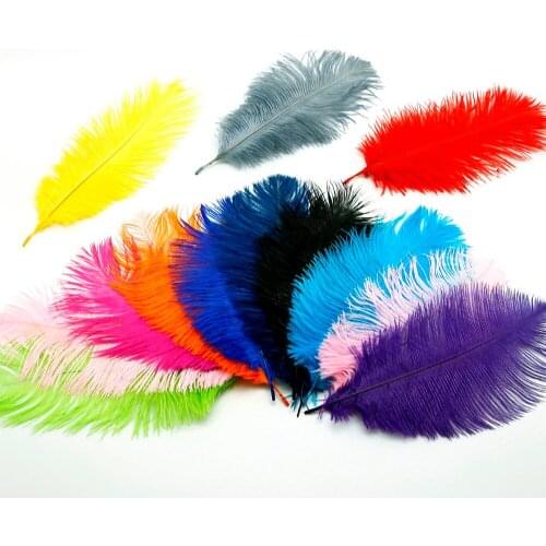 20Pcs Random Mix Color 15-20cm Beautiful Ostrich Feathers for DIY Jewelry Craft Making Wedding Party Decor Wedding Decoration