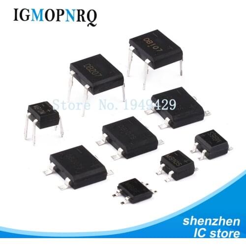 20PCS MB6F MB6S MB10S MB6M DB107S DB157S DB207S DB107 DB207 Rectifier Bridge SOP DIP Bridge Stack