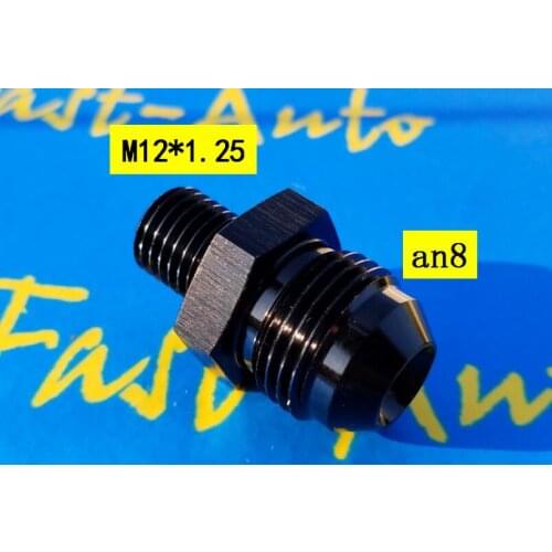 Aluminum male M12 P1.25 M12 * 1.25 M12 x 1.25 to -8an an8 an 8 3/4unf thread male adaptor adapter Fitting black