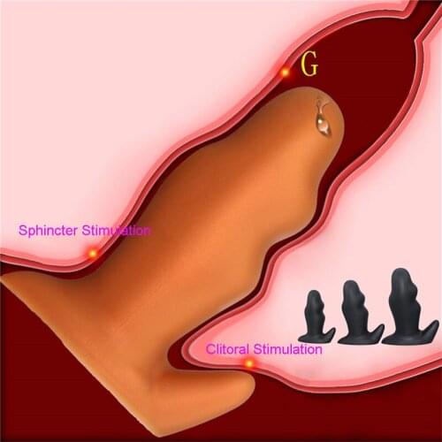 Soft Huge Anal Plug Big Butt Plug with Suction cup Bead Anus Expansion Stimulator anal Dildo Vaginal Anal Expanders Bdsm Toys
