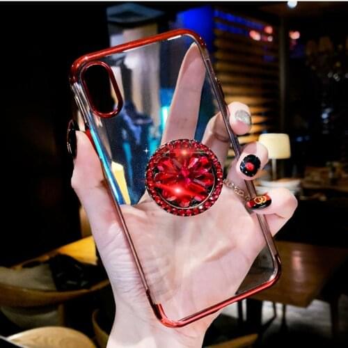 Transparent Finger Ring Bracket Phone case For iPhone 11 Pro Max X XR XS Max All-inclusive Phone Case For iPhone SE2 6s 7 8 plus