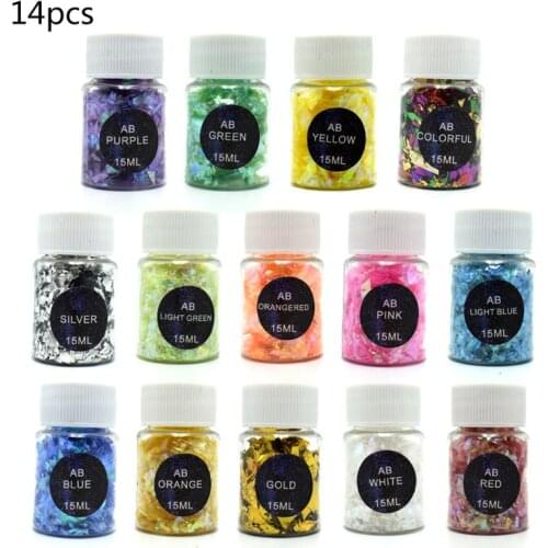 Colorful Shell Paper Sugar Broken Pieces Nail Art Decoration Silicone Resin Mold Jewelry Making Filling Material