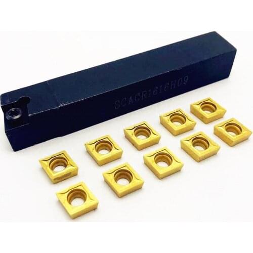 Free Shipping SCACR1212/1616/2020/2525H09 CNC lathe tool processing tool External tools holder for CCMT09T304/308 indexing blade