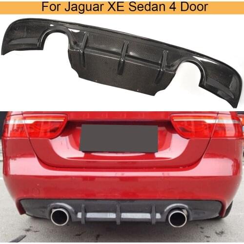 Carbon Fiber Rear Bumper Diffuser Lip Spoiler for Jaguar XE Sedan 4 Door 2015 - 2017 Rear Bumper Diffuser Lip Spoiler Black FRP