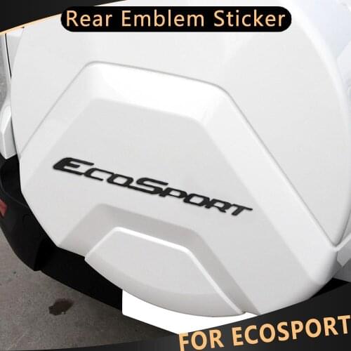 For Ford Ecosport 2018 - 2021 Car Rear Tail Spare Tyre Emblem Words 3D Sticker Decoration Trim 39CM Styling Accessories