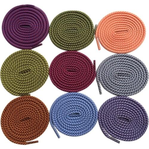 Coolstring Athletic Sneakers Shoe Laces Round Colorful Polyester Shoelace Unisex Outside Sports Personality Fitness
