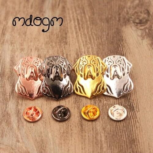 Mdogm Clumber Spaniel Dog Animal Brooches And Pins Birthday Suit Cute Funny Metal Small Collar Badges For Male Men B160