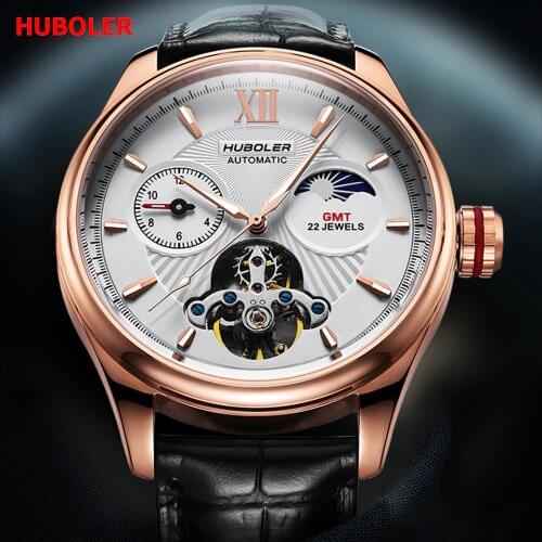 Mechanical Watch Mens Fashion Automatic Tourbillon Watches Men Top Brand Luxury Stainless Steel Water Resistant Wristwatch 2020