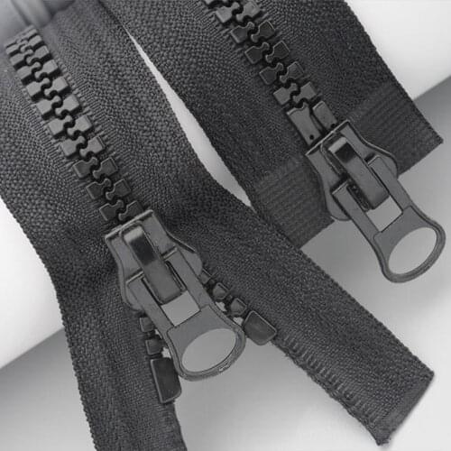 6PCS 10PCS Plastic Resin Zippers 60-120cm Black White Open End Zip for DIY Sewing Coat Clothing Tent Accessories Nylon Zipper #5