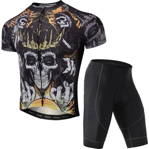 Custom men summer absorb sweat cycling soft shorts bicycle set printing bike jersey