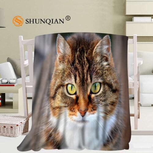 Cute Animals Cat Blanket Soft DIY Sofa Bed Throw Blanket Kid Adult Warm Custom Blanket 56x80Inch50X60Inch40X50Inch