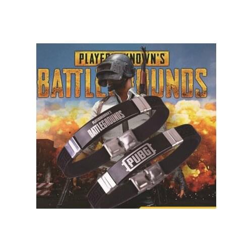 Jeu PUBG Bracelet Gel De Silice En Acier Inoxydable Bracelet Cos Costumes Accessoires Laser men bracelets 2019 gifts for men