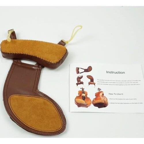 Violin Shoulder Rest Sheepskin Pad Violin Accessories Shoulder Chin Rest Cushion for 3/4 4/4 Violin Left Shoulder Violin Parts