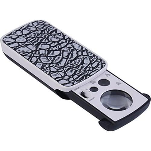 New Portable Mini Multifunction 30X 60X 90X Pocket Magnifier with LED UV Light Eyes Glass Magnifying Loupe Lens for Jewelry Diam
