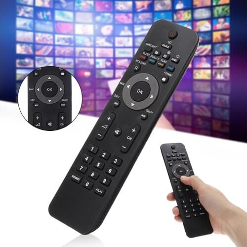 1Pc Black TV Remote Control Professional Replacement TV Smart Remote Controls For Philips Smart HD LCD/LED TV RM-670C